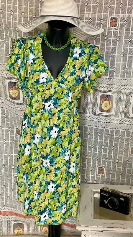 Abito longuette floreali Green