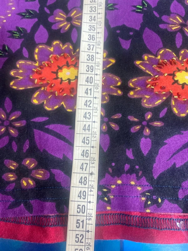 Women's Metallic Mini Skirt &amp; ROSE Top Set