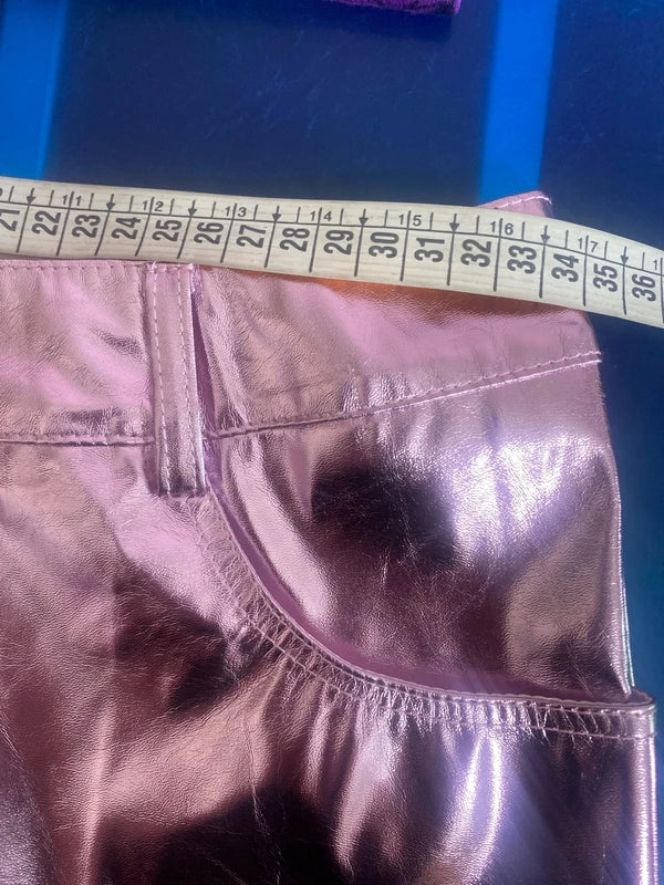 Women's Metallic Mini Skirt &amp; ROSE Top Set