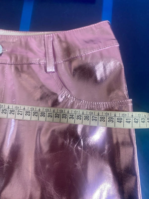 Women's Metallic Mini Skirt &amp; ROSE Top Set