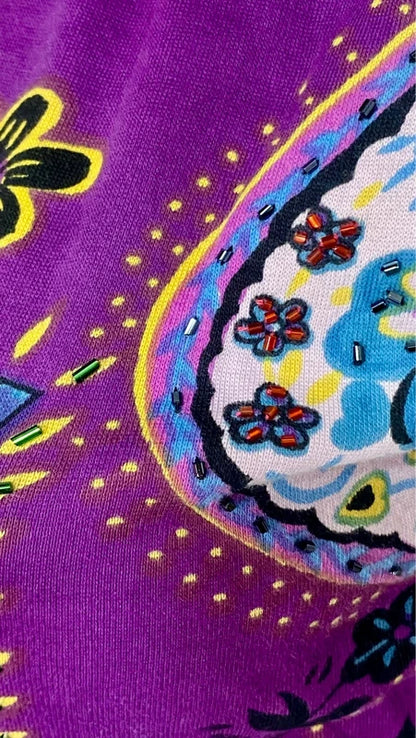 Women's Metallic Mini Skirt &amp; ROSE Top Set