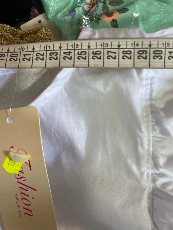 High-waisted palazzo trousers and voile top set