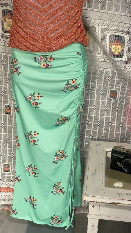 Completo Gonna lunga floreale e Top