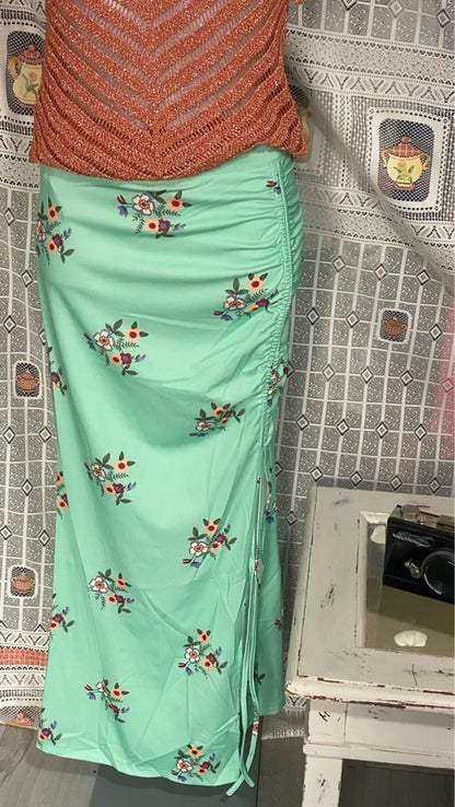 Completo Gonna lunga floreale e Top