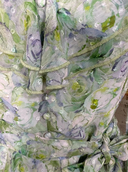 Long-sleeved sheer dress