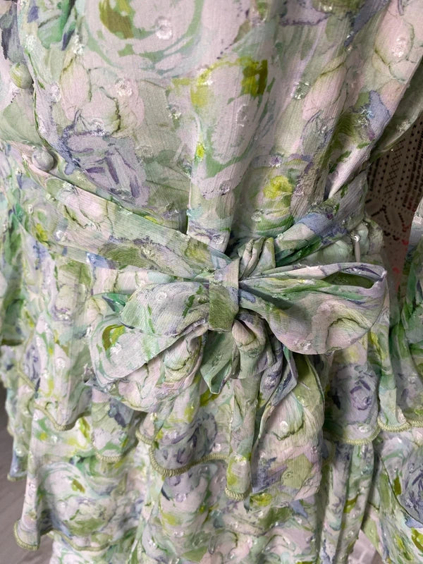 Long-sleeved sheer dress