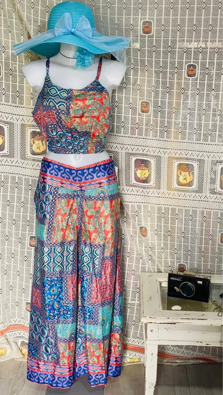 Women's silk and viscose suit