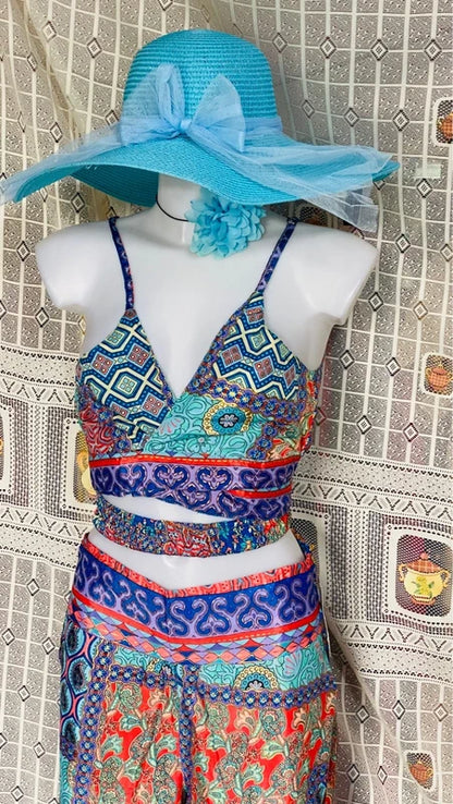 Women's silk and viscose suit