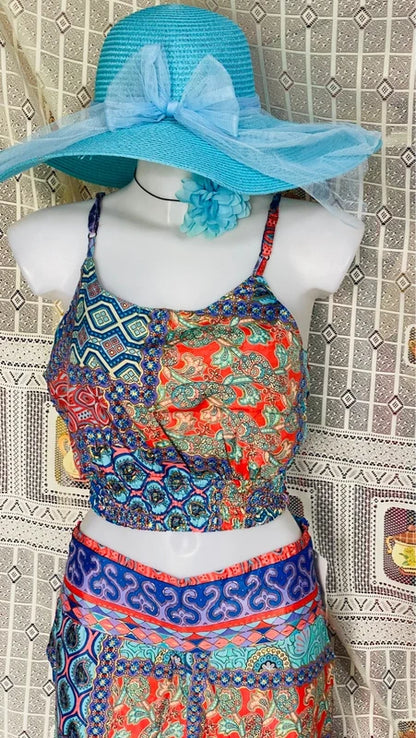 Women's silk and viscose suit