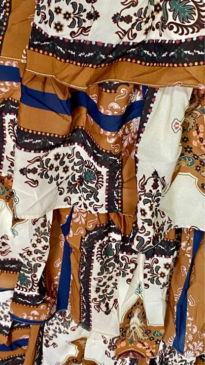 Women's long dress with ruffles