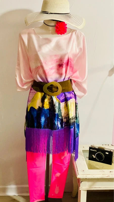 Completo Vintage Blusa & Pantalone Leggins Mallorca