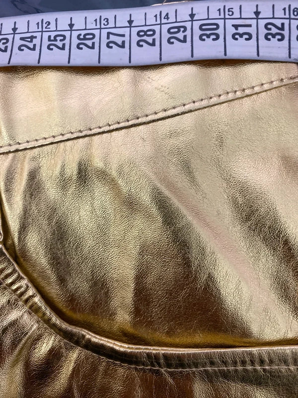 Completo Con Bustier & Pantalone a Vita Alta Metallizzato Gold