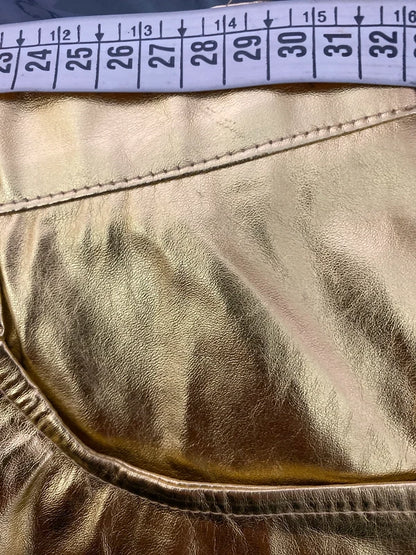 Completo Con Bustier & Pantalone a Vita Alta Metallizzato Gold