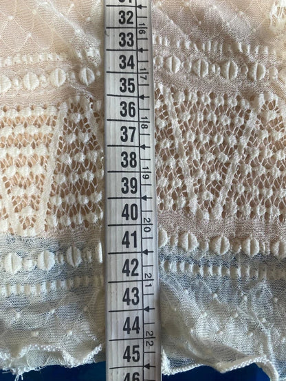 Cappotto Giacca Doppiopetto Top Maglia in Pizzo Con Spilla Misure Nelle Foto