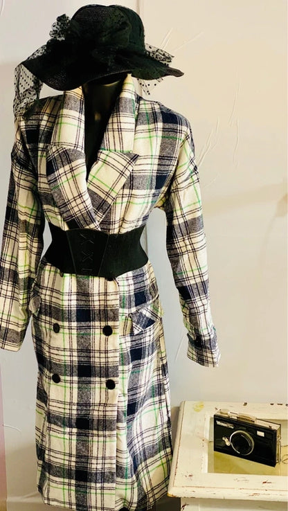 Cappotto Stile Over Fantasia Scozzese