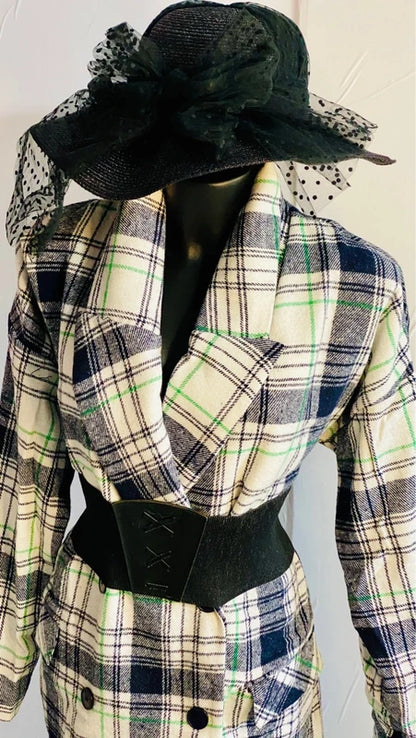 Cappotto Stile Over Fantasia Scozzese