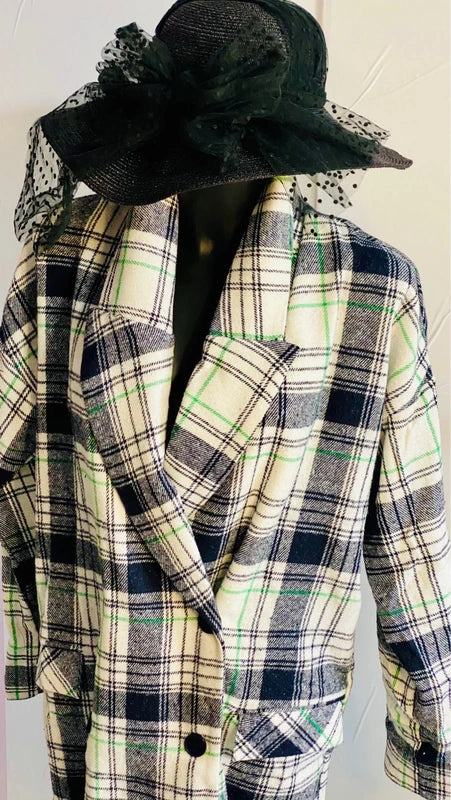 Cappotto Stile Over Fantasia Scozzese