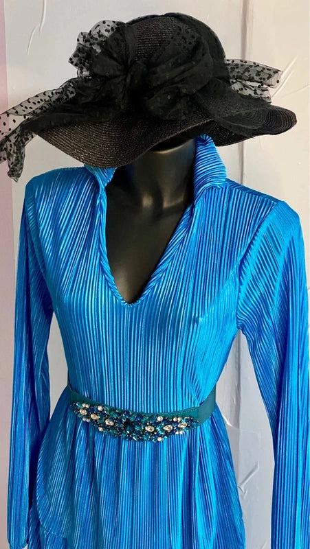 Abito Longuette Midi Plissetattato