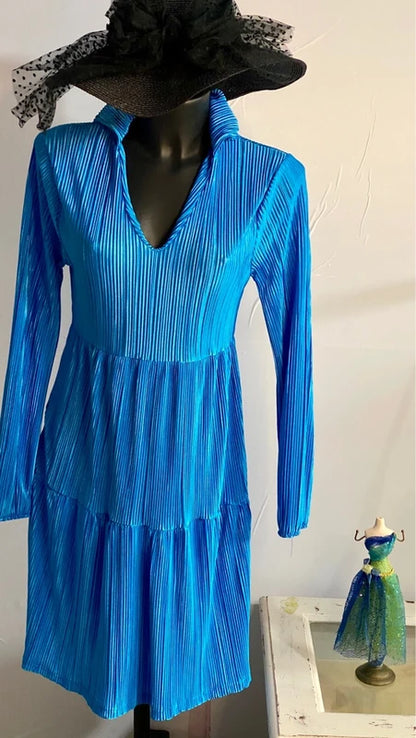 Abito Longuette Midi Plissetattato