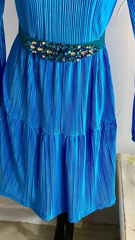 Abito Longuette Midi Plissetattato