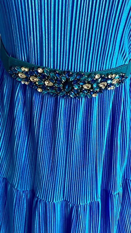 Abito Longuette Midi Plissetattato