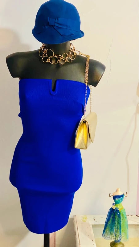 Abito a Tubino Blu Elettrico Jonghy