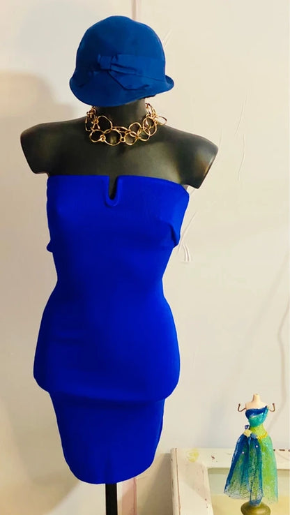 Abito a Tubino Blu Elettrico Jonghy