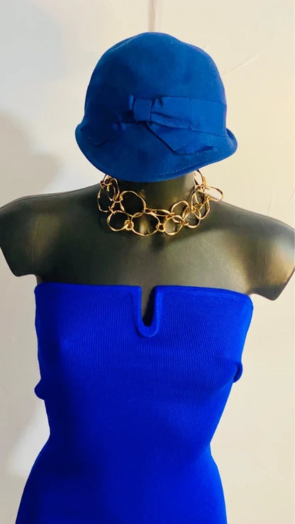 Abito a Tubino Blu Elettrico Jonghy