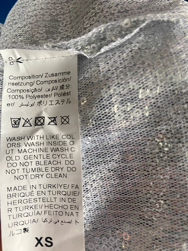 Completo Gonna Lunga con Paillettes e Camicia Crop