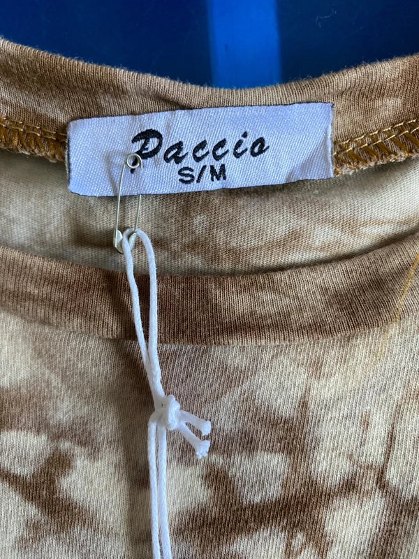 Completo Elegante T-shirt Top in Tulle e Paillettes con Pantalone Leggins