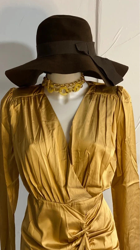 Abito Drappeggiato Champagne