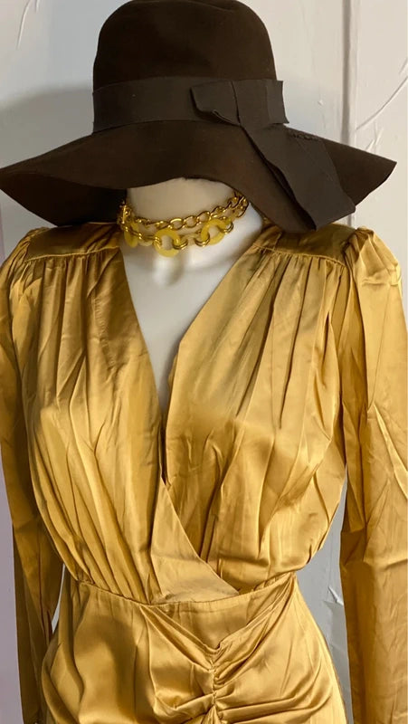 Abito Drappeggiato Champagne