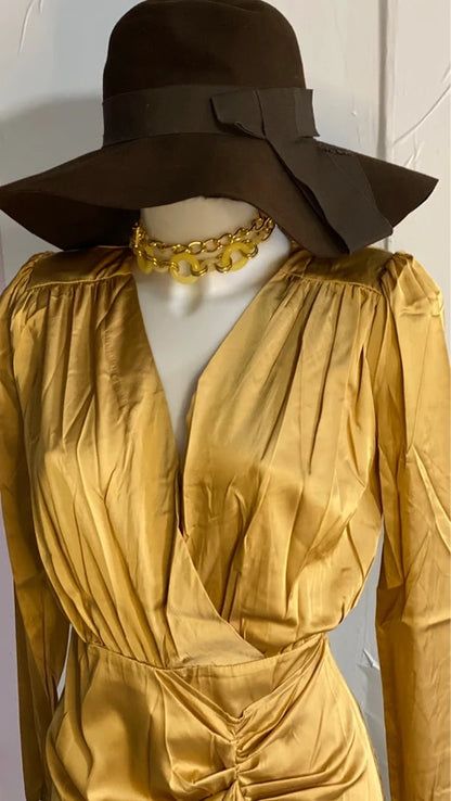 Abito Drappeggiato Champagne