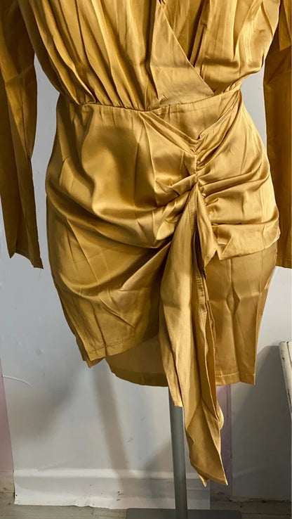 Abito Drappeggiato Champagne