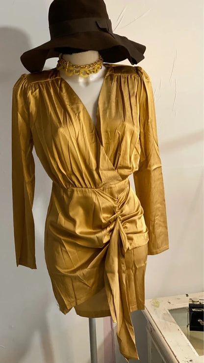 Abito Drappeggiato Champagne