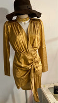 Abito Drappeggiato Champagne