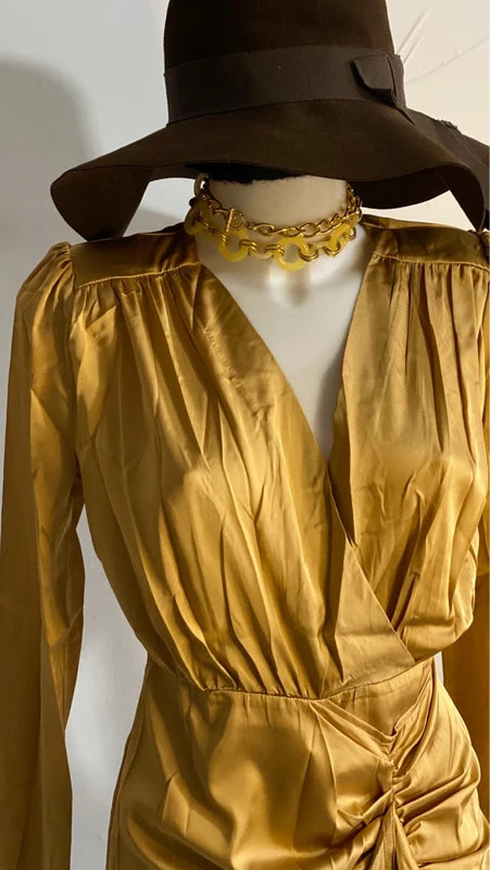 Abito Drappeggiato Champagne