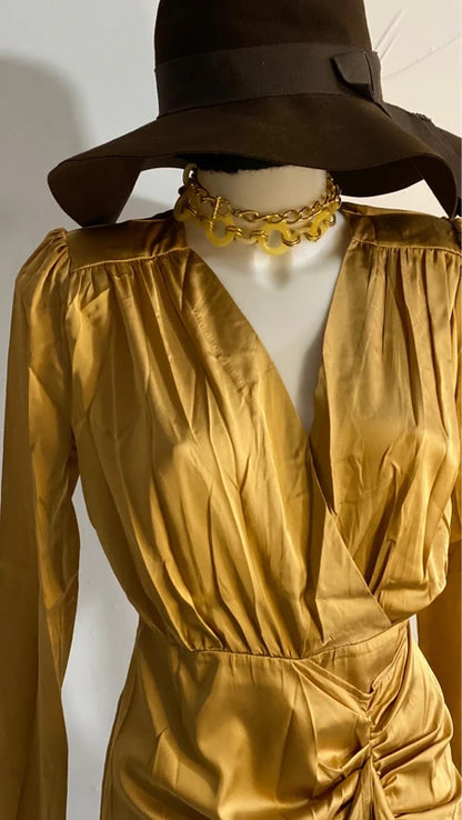 Abito Drappeggiato Champagne