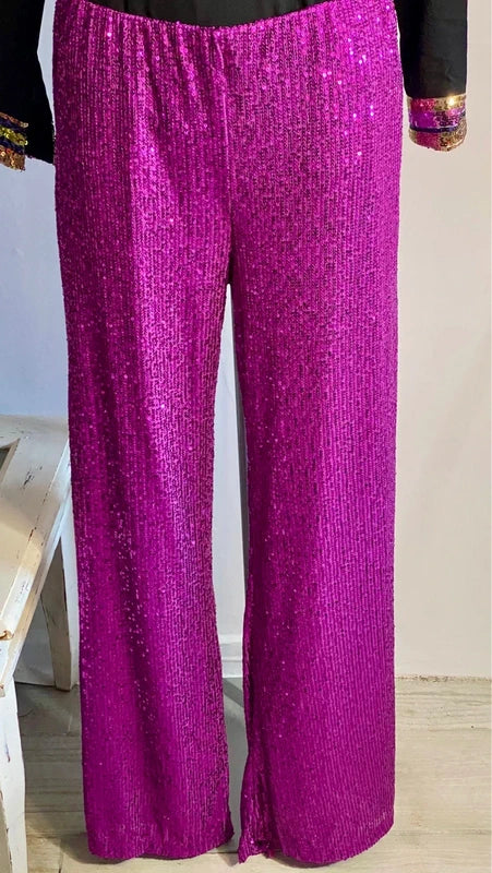 Pantalone a Palazzo con Paillettes & Camicia