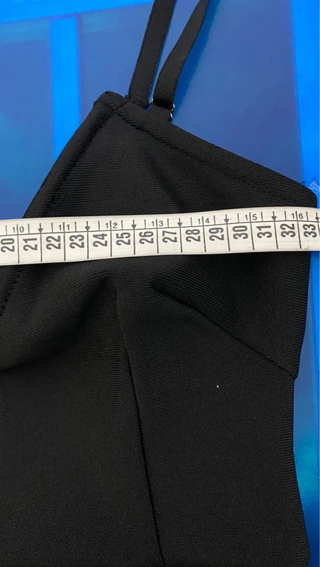 Tubino Nero Finale in Tulle Misure Nelle Foto