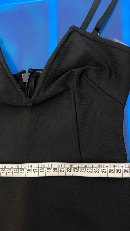 Tubino Nero Finale in Tulle Misure Nelle Foto