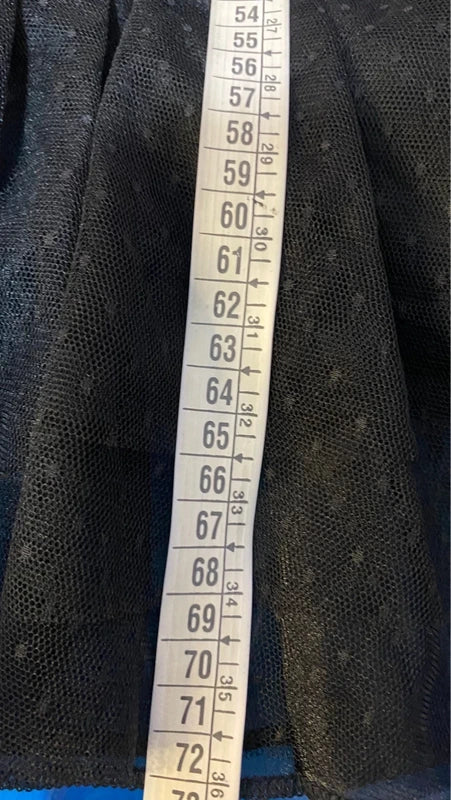 Tubino Nero Finale in Tulle Misure Nelle Foto