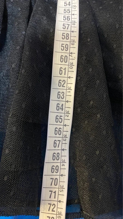 Tubino Nero Finale in Tulle Misure Nelle Foto