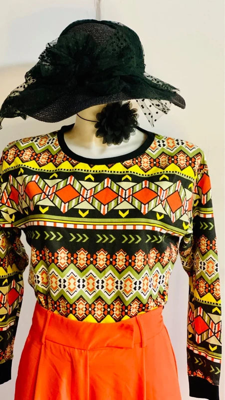 Pantalone A Gamba Ampia Top A Maniche Lunghe Misure Nelle Foto