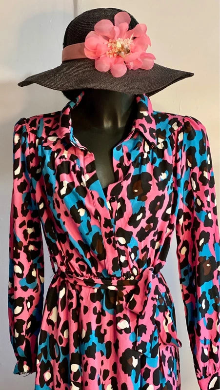 Abito Longuette Midi Maculato Animalier