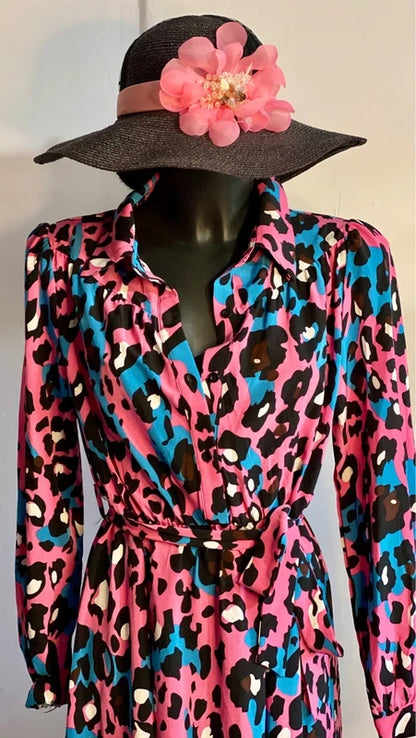 Abito Longuette Midi Maculato Animalier