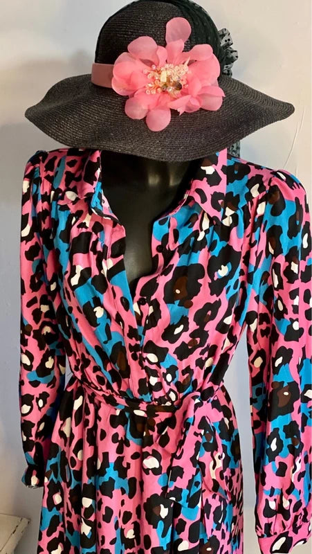 Abito Longuette Midi Maculato Animalier