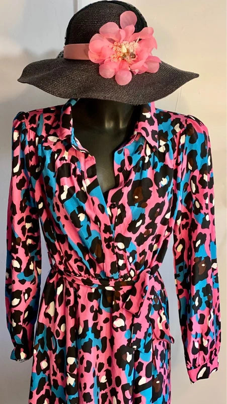 Abito Longuette Midi Maculato Animalier