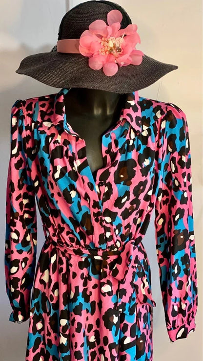 Abito Longuette Midi Maculato Animalier