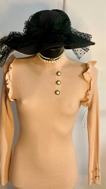 Abito Longuette In Lanetta In Viscosa Con Balze Misura In Foto